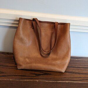 Madewell Medium Transport Tote English Saddle Brown